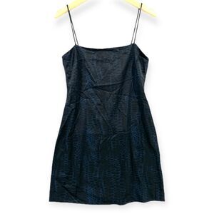 ~Anine Bing Women's Valentine Snake Print Silk Satin Mini Dress NWT